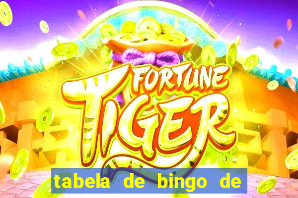 tabela de bingo de 1 a 100