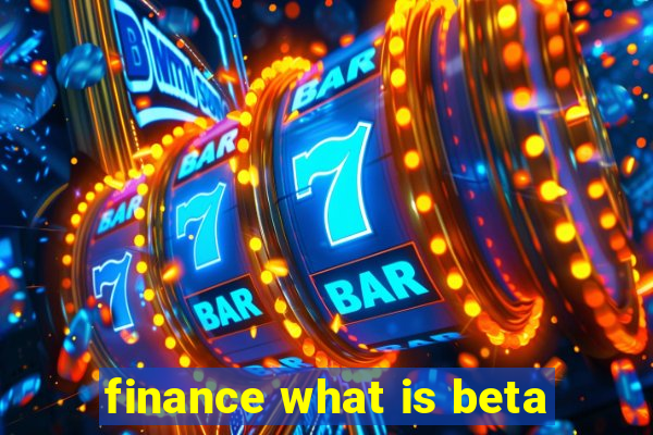 finance what is beta