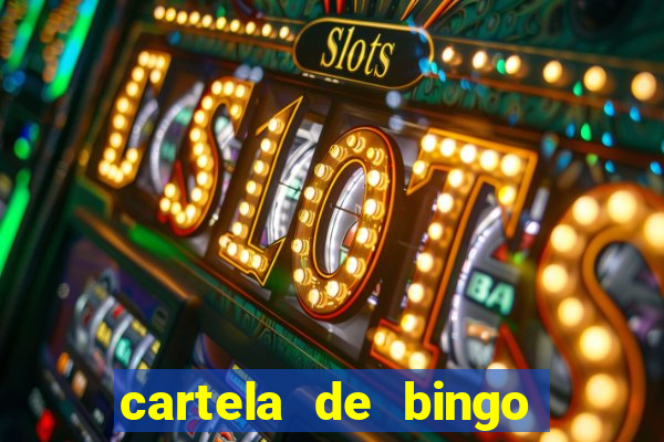 cartela de bingo cha de bebe