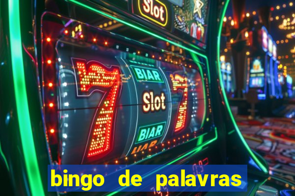 bingo de palavras colorido para imprimir